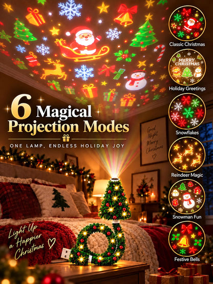 Christmas Tree Projection Night Light - Ceiling Projector