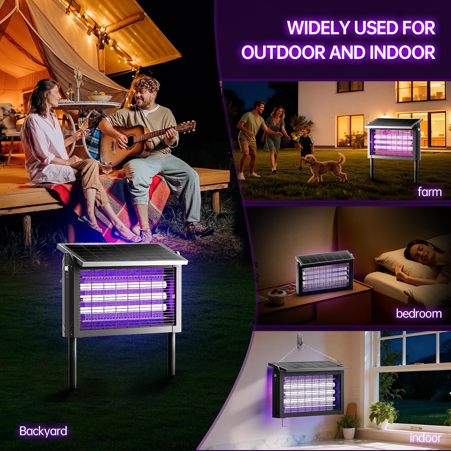 **Professional Solar High-Power Insect Zapper**
